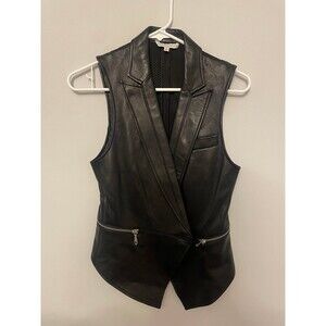 100% genuine lamb skin leather vest